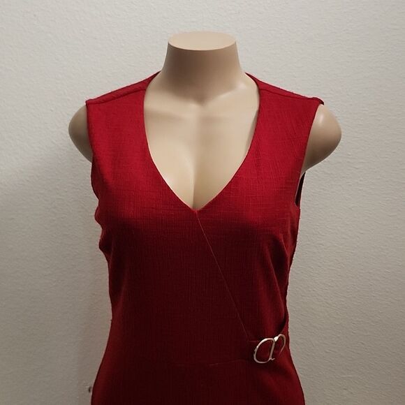 BRAND NEW ENFOCUS STUDIO V-NECK  SLEEVELESS WOMEN'S SHEATH DRESS - Picture 11 of 15